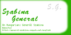 szabina general business card