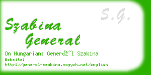 szabina general business card